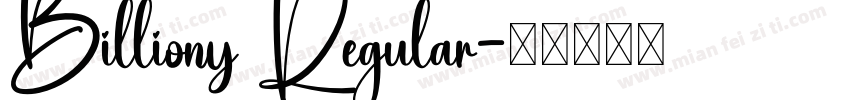 Billiony Regular字体转换